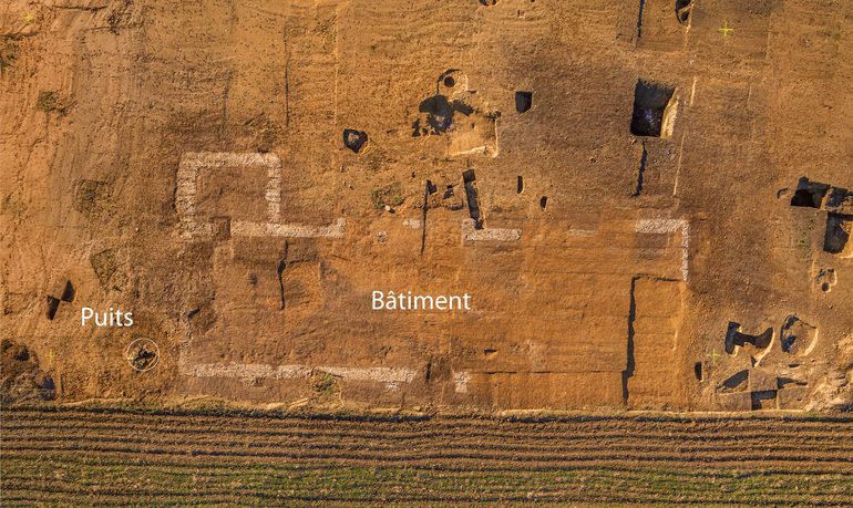 Vue aérienne du site d'Avesnes Les Bapaume