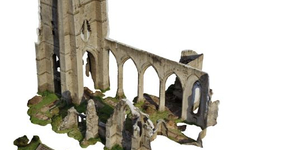 Restitution 3D de la vieille église et des tranchées